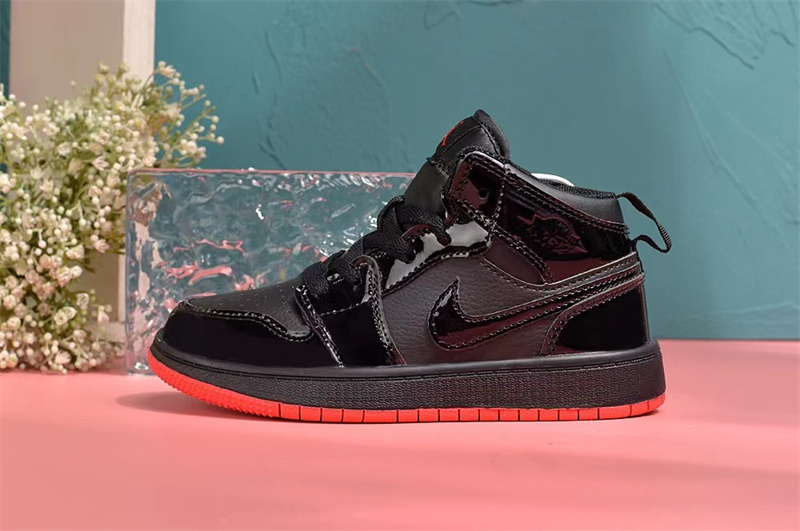 Youth Running Weapon Air Jordan 1 Black Shoes 0142 Youth Running Weapon Air Jordan 1 Black Shoes 0142